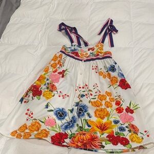 Floral Sundress with Striped Straps